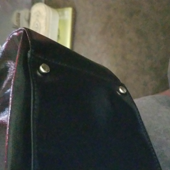 kate spade Black Tote with Cream Handles and Logo Plaque! NEW!! - Picture 8 of 9